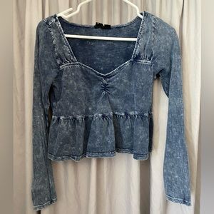 Roxy Long Sleeve Crop Top